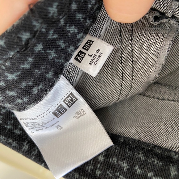 Uniqlo Ultra Stretch Legging Pants black green houndstooth - Picture 2 of 9